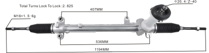 Auto Parts Wholesale Online - Power Steering Rack 56500-C5100 BH8X22727 HYUNDAI/KIA
